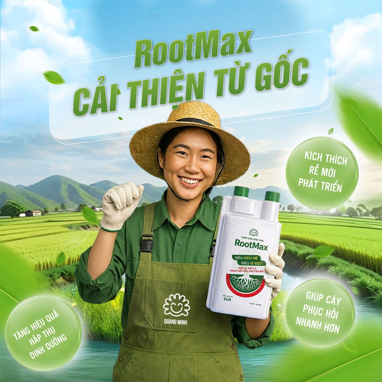 Tình trạng rễ thực tế sau khi dùng RootMax